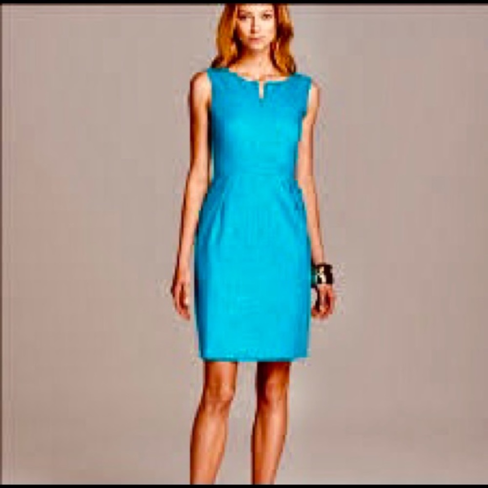 Kate Spade blue summer linen dress Sz 10, never worn, w tags.